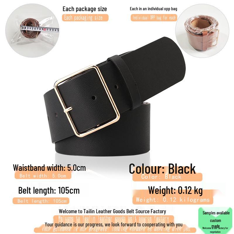 Schicker Damenbreitgürtel mit Schnalle: Stilvolles Accessoire für Daunenjacken, Trenchcoats und Jeans