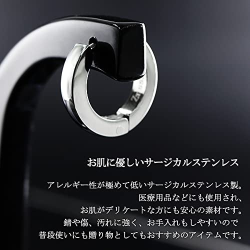 Zanipolo Terzini Stainless Steel Simple Hoop Earrings for Men, Single Ear, Hypoallergenic