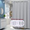 Gray Herringbone Shower Curtain Geometric Pattern Modern Design Waterproof Bathroom Decor Minimalist Style Home Textile Art