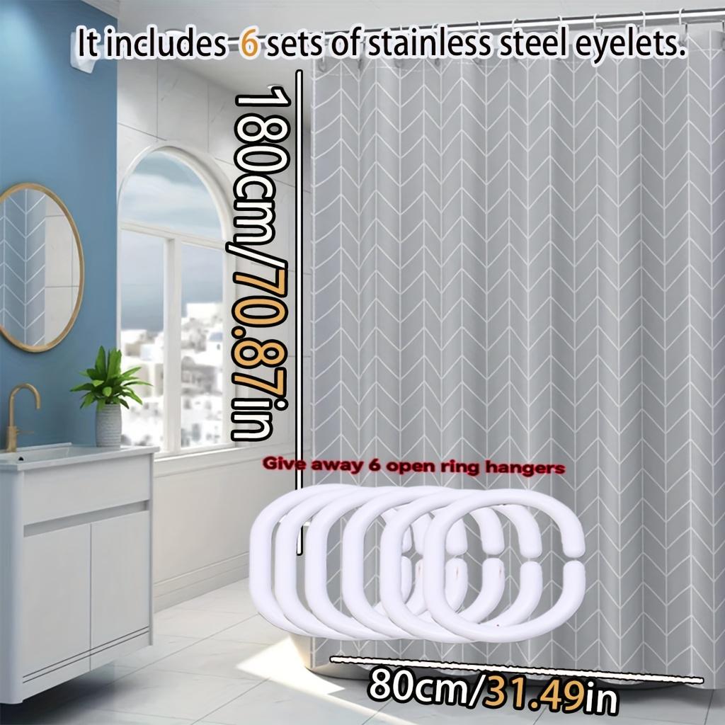 Gray Herringbone Shower Curtain Geometric Pattern Modern Design Waterproof Bathroom Decor Minimalist Style Home Textile Art