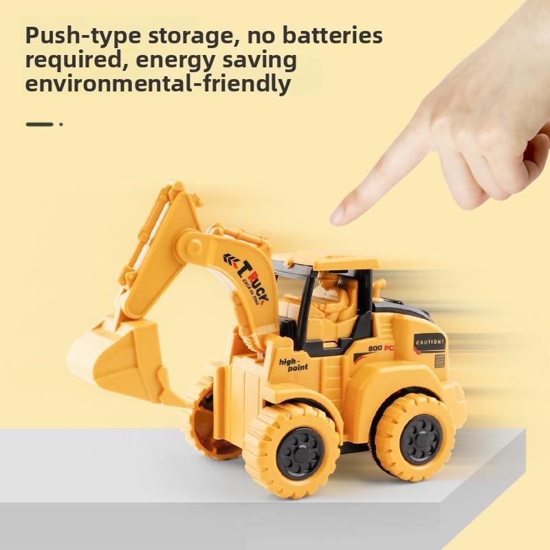 Construction Vehicle Excavator Toy With Inertia Pull Back For Play Interactive