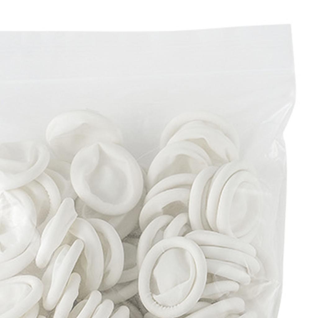 100 Pezzi Ditali Monouso Coperture in Gomma Resistenti all'Usura Antiscivolo Ispessimento per Elettronica