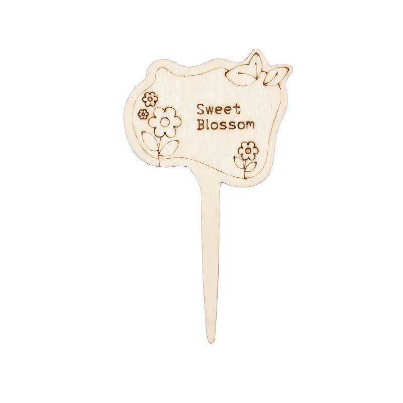 Handmade Wooden Flower Stakes for Garden Plant Identification