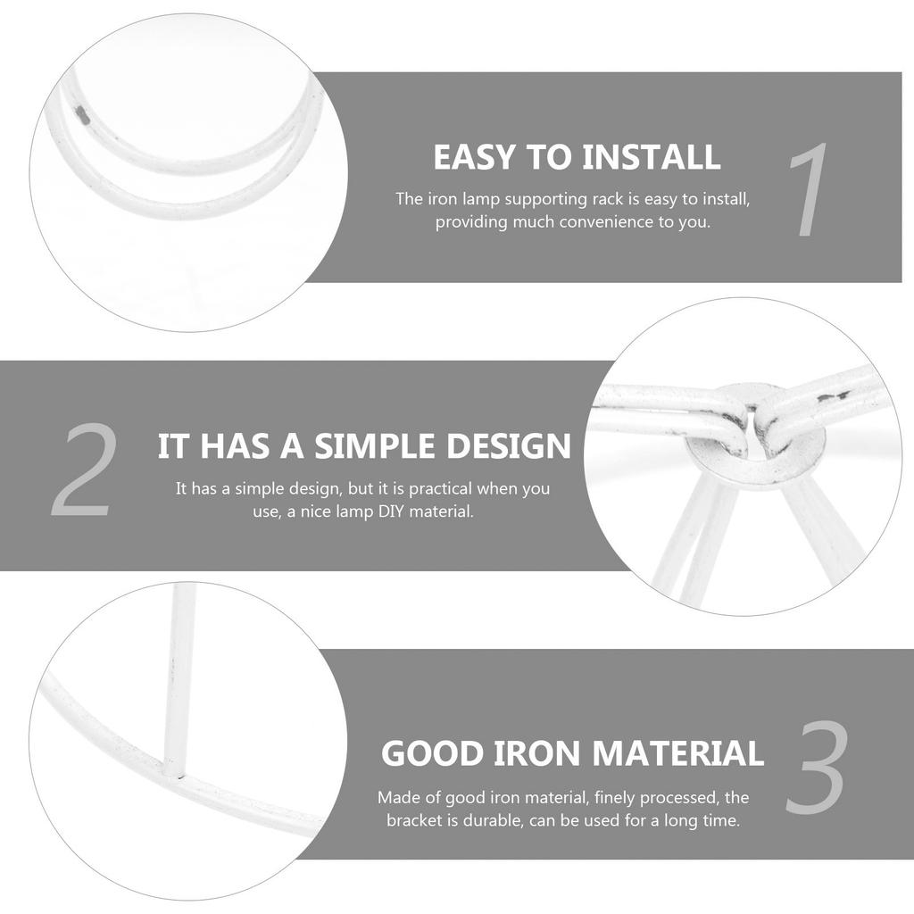 4 Pcs Lamp Holder Clamp Bubble Structure Stand Lighting Shade Cage Lampshades Round Frame