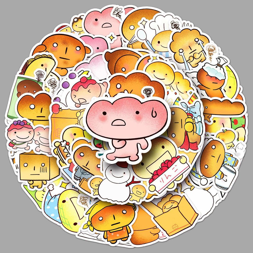 50 Japanese Anime Kogepan Waterproof Stickers for Water Bottles, Thermos Cups, and Notebooks