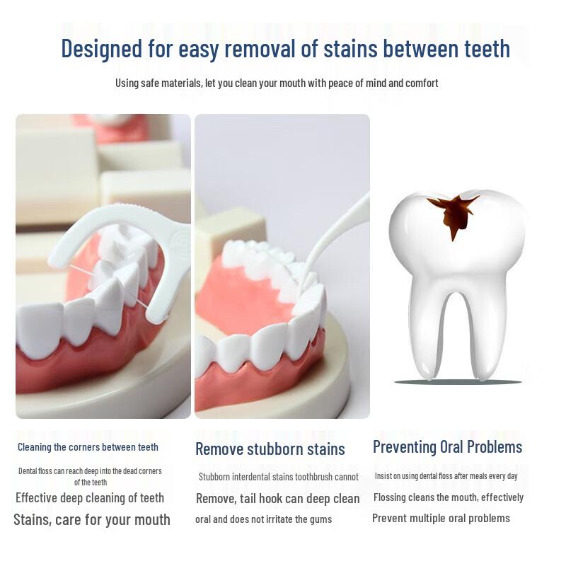 Dr. Tooth Fine Dental Floss Picks, 400 Count