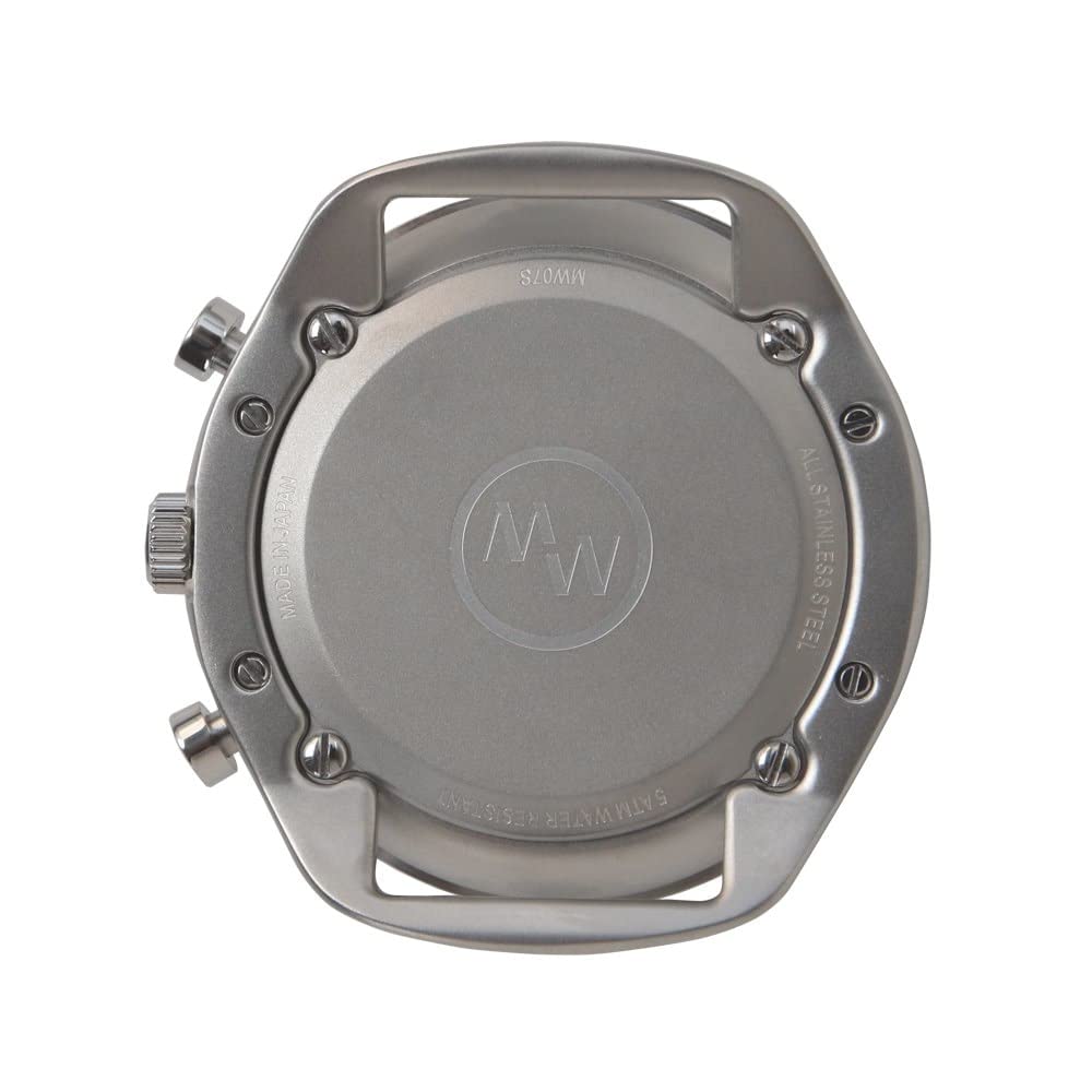 MASTER WORKS Quattro 002 MW07SI-EDBKG8 Men's Watch, Made in Japan, Quartz Movement, 41mm, Leather Strap, Chronograph, Black