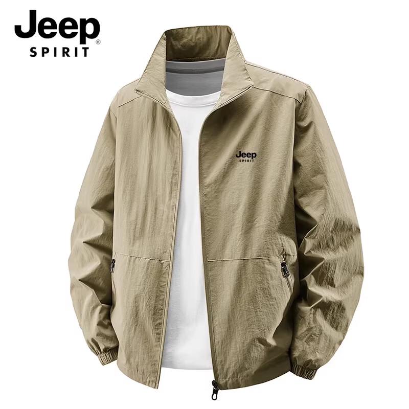 

JEEP SPIRIT Men s Spring Autumn Stand Collar Outdoor Jacket 3XL