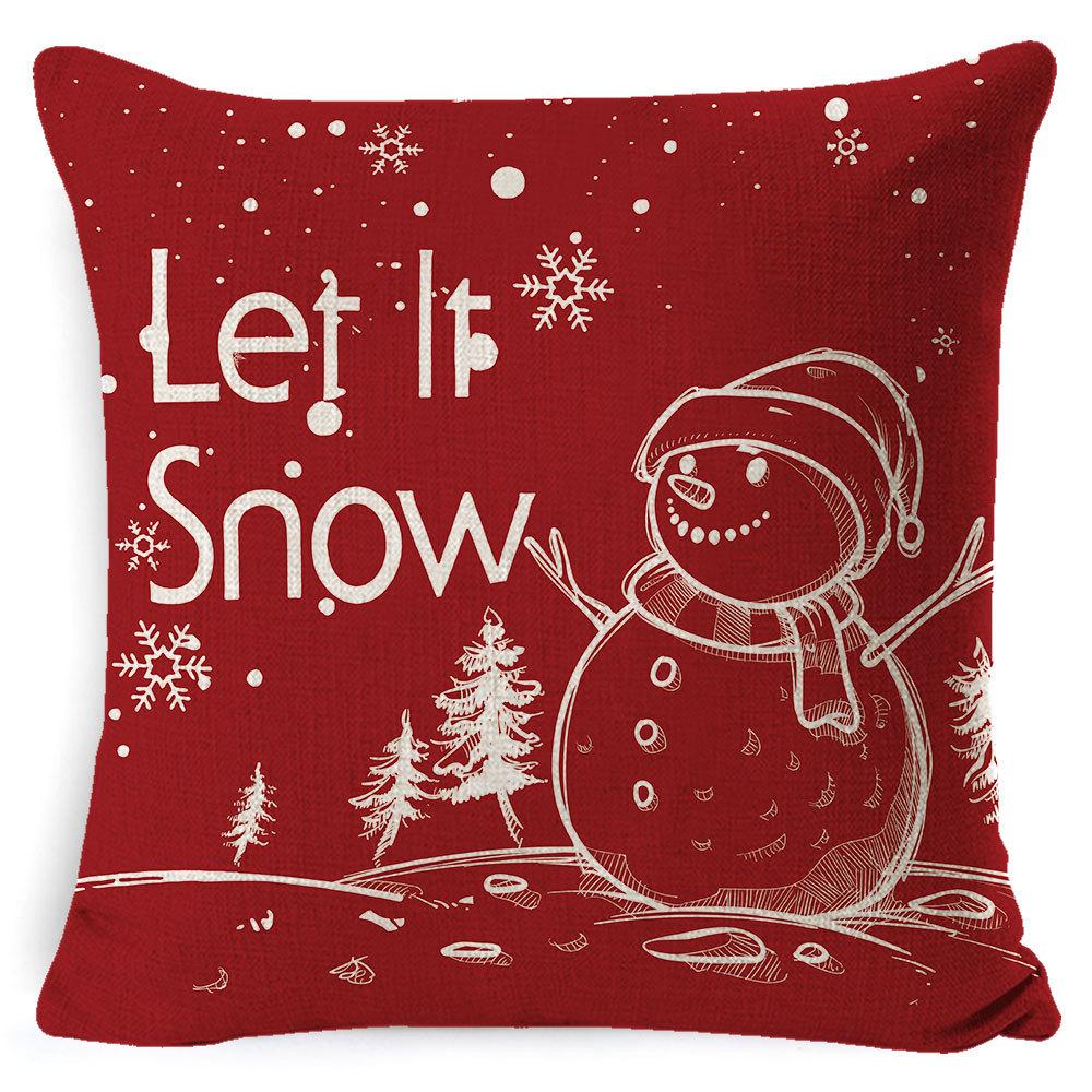 Home Furnishings Christmas Pillow Cover Nordic Plaid Linen Cushion Cover Sofa Cushion Cover