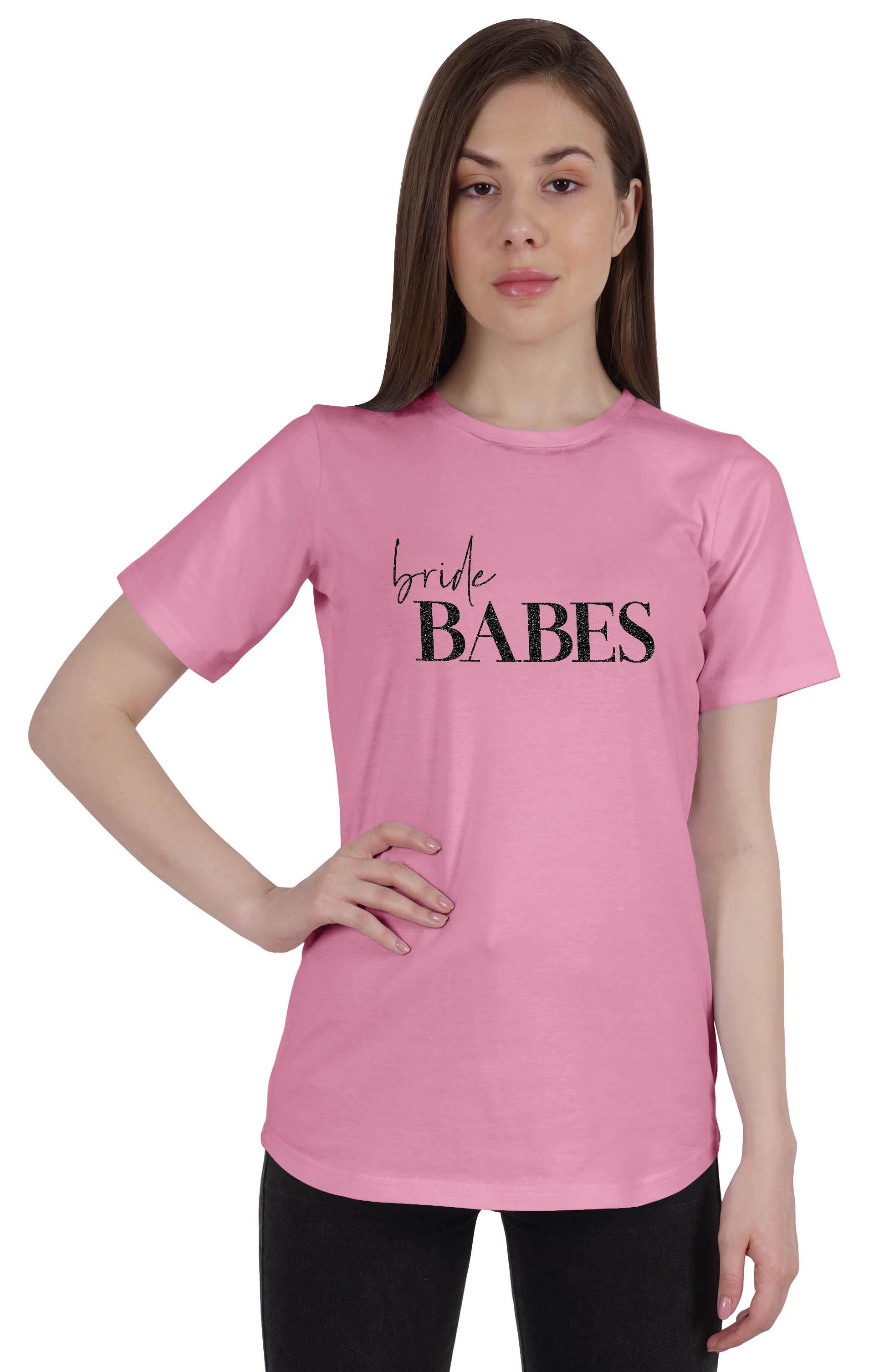 

Inkdotpot Bride Babes Shirt Bride Bachelorette Party Shirts Bridal XS рожевий