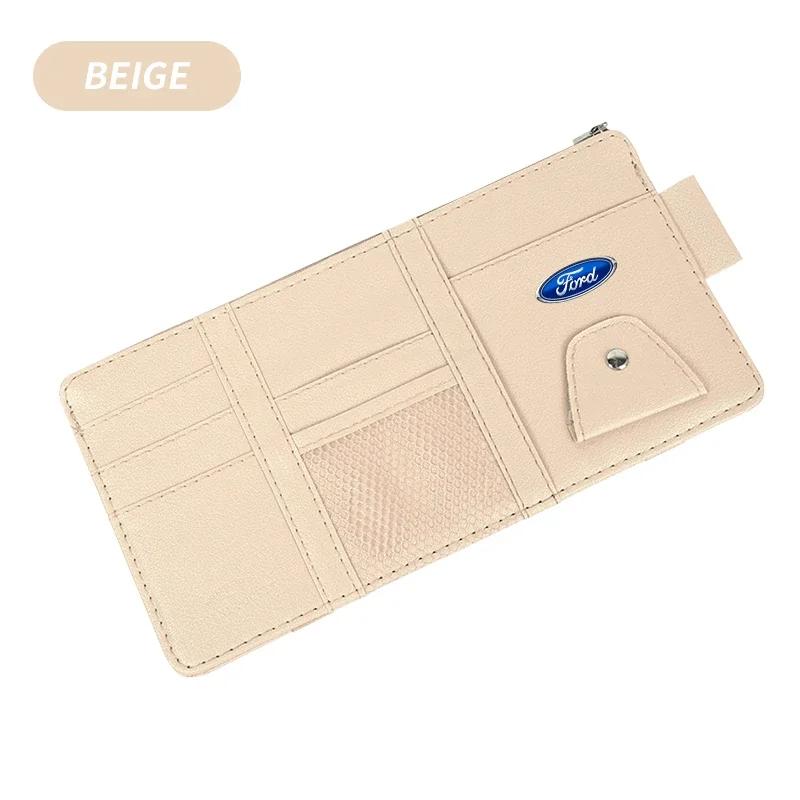 Car Sun Visor Point Organizer Storage Pocket Pouch Bag Card Glasses Storage Holder For Ford Ecosport Edge Figo Flex Focus Fusion