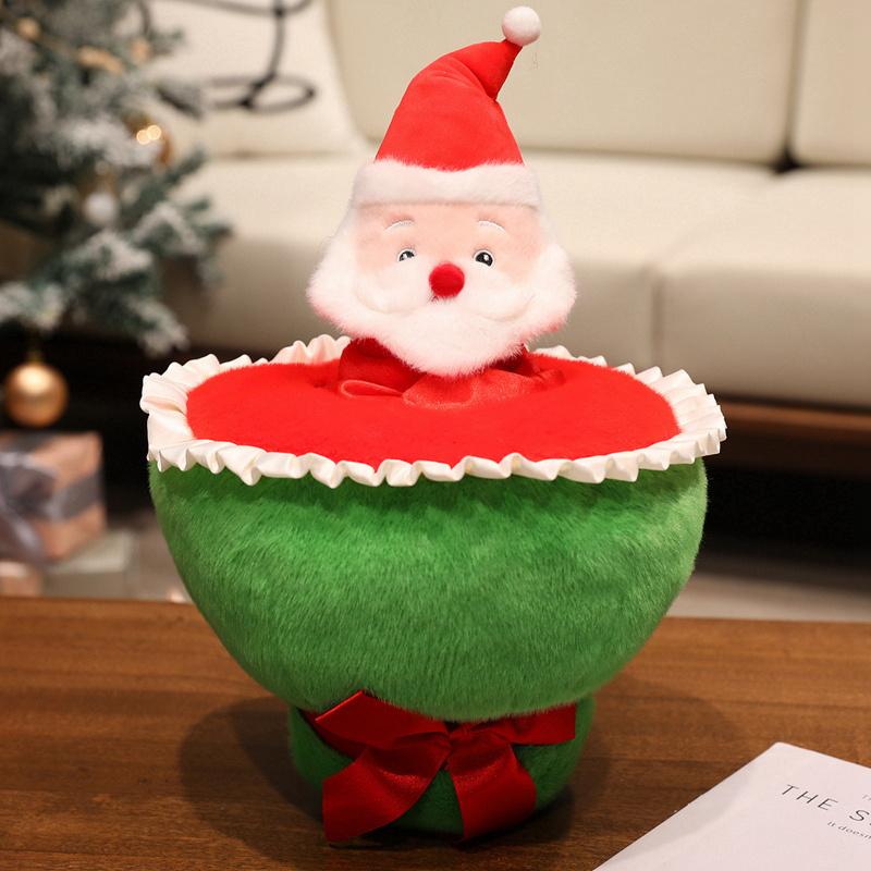 Creative Xmas Series Plush Doll Pillow Xmas Tree House Santa Plush Doll Gentle Holiday 1Gift great for daily use