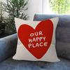 This Is My Happy Place Heart Quote Ins Pillowcase Toon Gift Cushion Cover Bedroom Home Sofa Chair Seat Decor Pillow Case