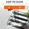 4 Tier Spice Rack Organizer Carbon Steel Seasoning Step Storage Shelf Countertop Tiered Seasoning Holder Rack for Kitchen