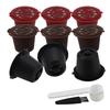 4 Pieces Reusable Coffee Capsules Cup With Spoon Brush Coffee Filter For Nespresso Coffeeware