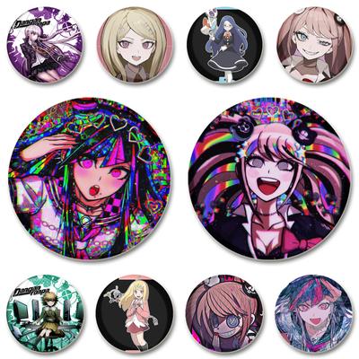32/44/58mm Cosplay Game Badge Enoshima Junko Naegi Makoto Asahina Aoi Kirigiri Kyoko Brooch Pins for Clothes Collar Backpack Jewelry