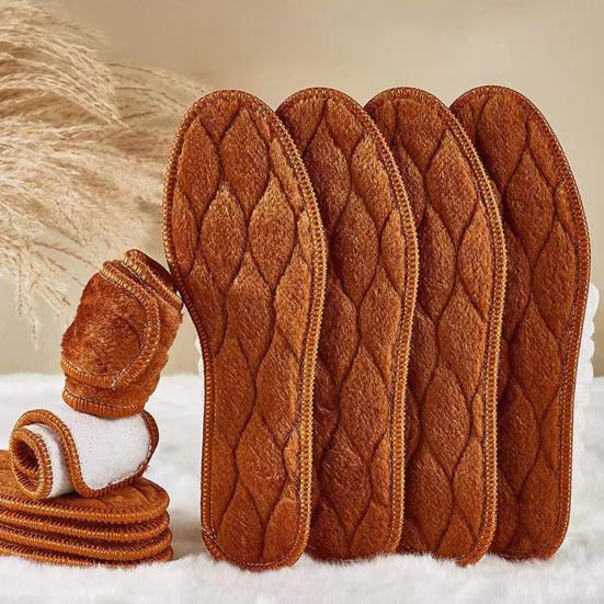 5 par ciepłych zimowych wkładek do butów z podszewką z polaru, antypoślizgowe wkładki do butów, grube pluszowe wkładki do ochrony przed zimnem w zimie