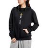 Vans Letter Print Hooded Sweatshirt Women Tops Black VN0A4RBKBLK