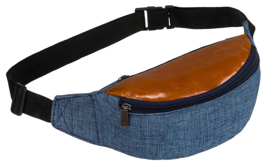 WB05A-NAVY/BROWN Waist Bag