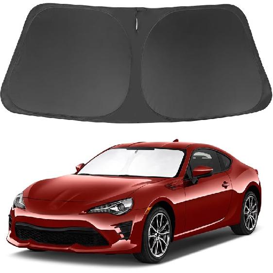 TINGLU Sun Shade For Tesla Model X Tesla X 2016-2024 2025 Accessories Windshield Sun Shade Window Shade UV Rays Protection Sun Visor Cover With