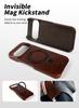 Foldable Bracket Stand Genuine Leather Phone Case For Google Pixel 10 Pro 9pro 9A 8pro 7pro 6 6A Kickstand Protective Back Shell
