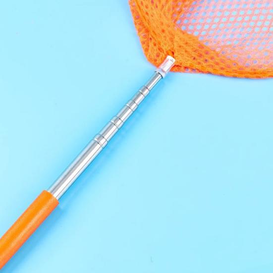 Yousheng Kids Telescopic Fishing Net 5-Section Retractable Stainless Steel Pole Outdoor Butterfly Catcher Net Anti-slip Handle Lightweight Landing
