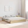 Storage Bed Frame with Headboard Sonoma Oak 180 x 200 cm