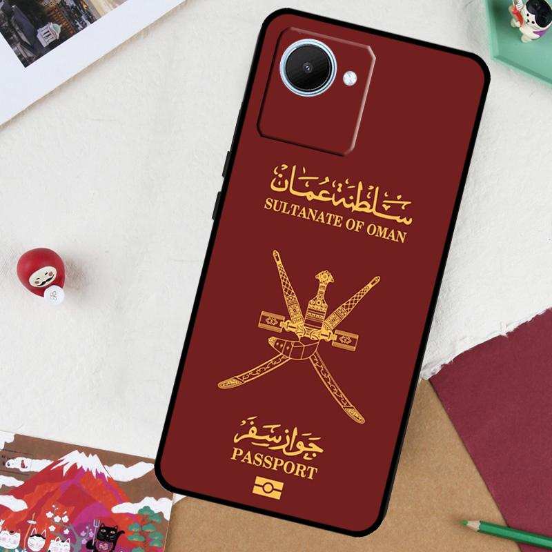 Omanisches Wappen Oman Flagge Reisepass Für Realme GT7 Pro GT 6T 5 6 C67 C75 C61 C55 C53 C51 C21Y C25S 10 11 12 13 14 Pro Plus Hülle