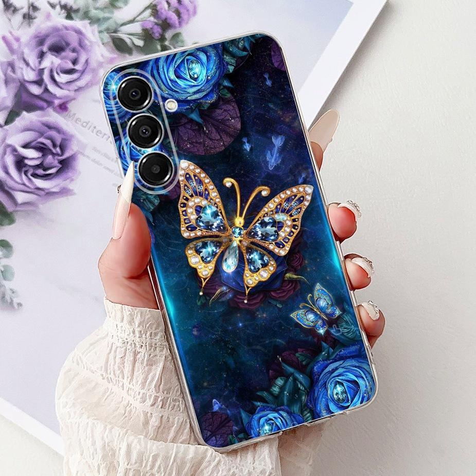 For Samsung Galaxy A17 5G Case SM-A176B New Cat Butterfly Painted Cover Soft Slim Phone Case For Samsung A17 A 17 5G Fundas Bags