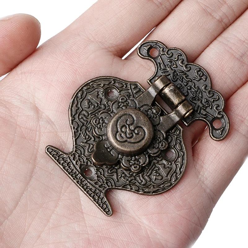 6PC Antique Bronze Hasp Latch Jewelry Wooden Box Mini Cabinet Buckle Lock Decorative jewelry box hardware