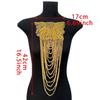 1Pc Long Tassel Chain Sequin Shoulder Ornaments Wedding Dress Performance Clothing Fashion Shoulder Boards Embroidery Patch