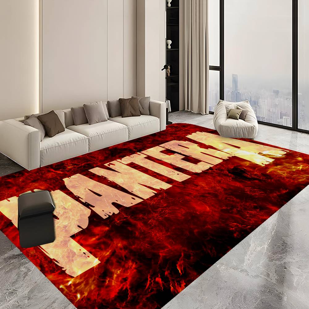 P-Pantera Rock Band Floor Mat Cheaper Anti-slip Modern Living Room Balcony Printed Bedside Mats
