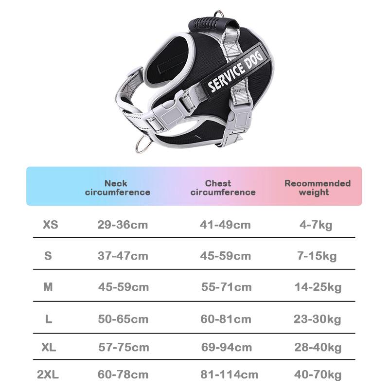 Dog Leash Harness Vest Chest Strap Vest Dog Accessories Reflective Dog Harness Pet Walking Training For Medium Large Dog XS