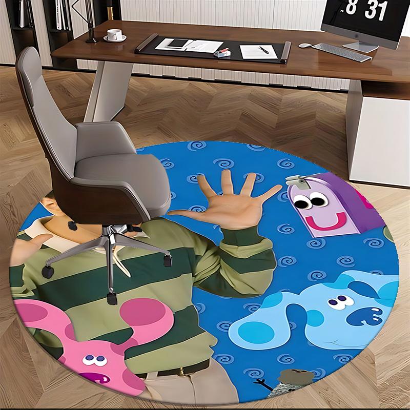 Blue s Clues & You! Chair Mat Round Carpet - Office Rug, Gift for Boys and Girls, Blue s Clues Furniture Accessories0476b 80cm by 80cm