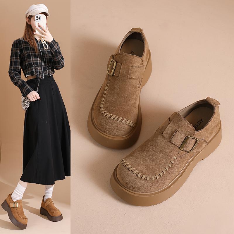 Fashion Women's Loafers Retro Casual Flat Shoes for Women Comfortable Breathable Full-Coverage Trend Women's Shoes Zapatos Mujer