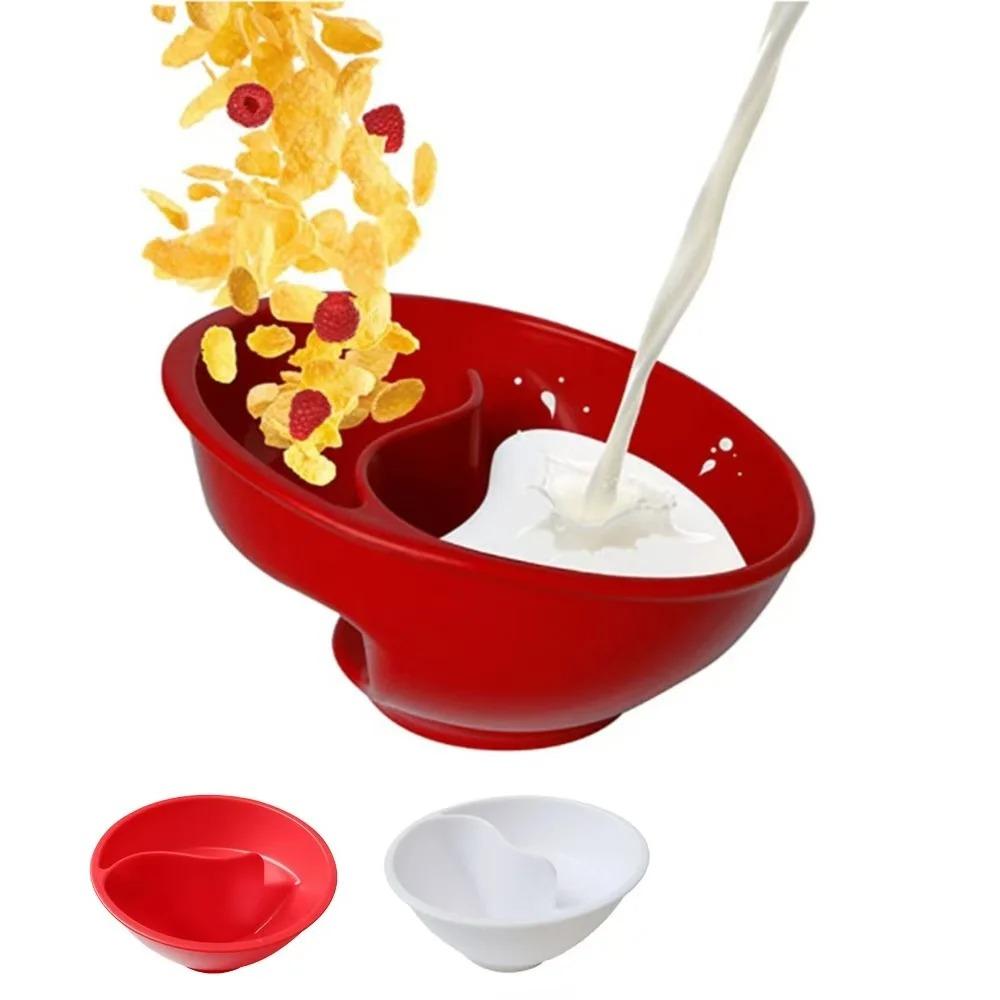 Cereal Bowl Dry and Wet Cereal Bowl for One Person Breakfast Tableware Home Plate Milk Bowl Snack Bowl Dinnerware