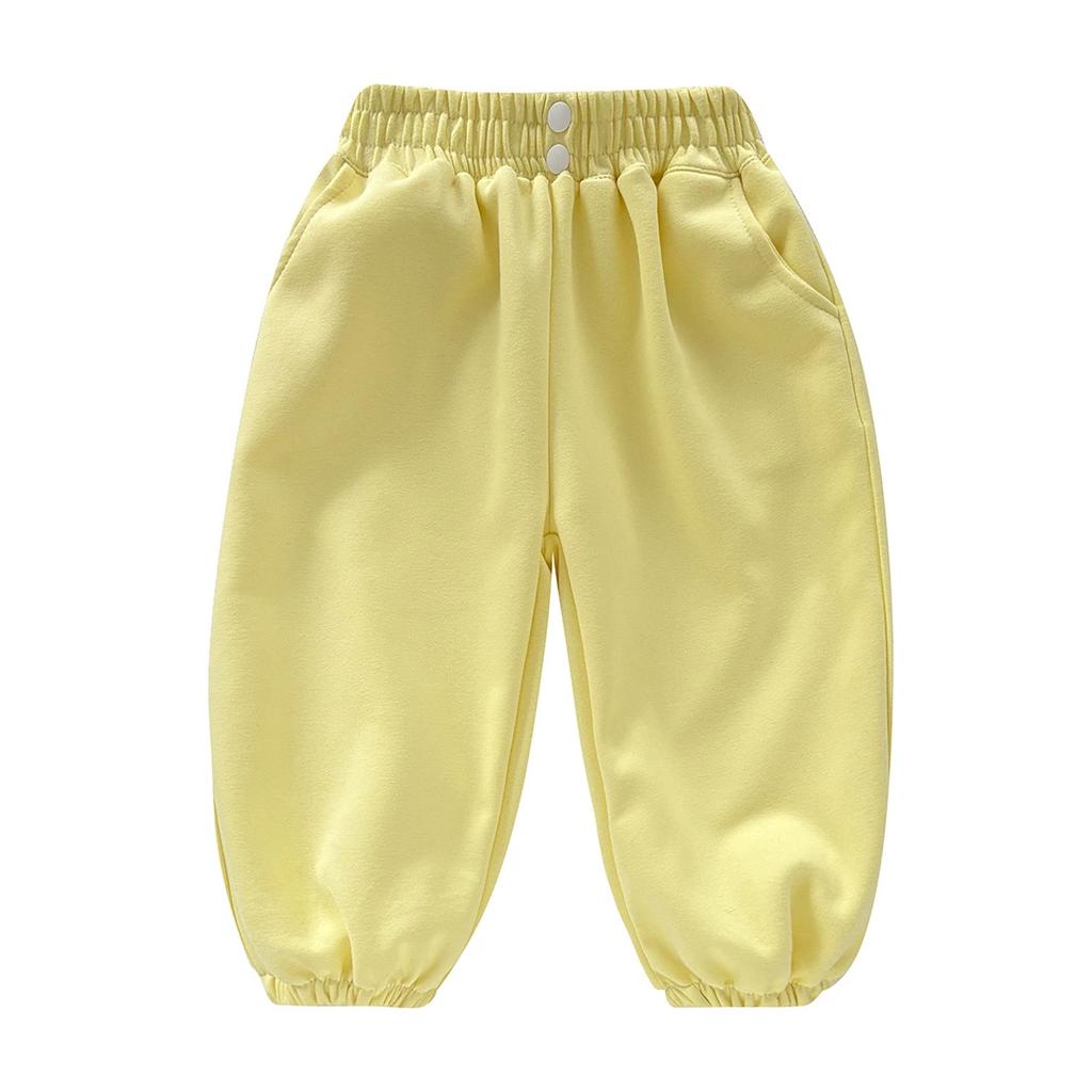 Spring Autumn Children Pants Casual Sports Trousers Boys Girls Korean Solid Color Fashion Versatile Kids Baby Clothing Pants