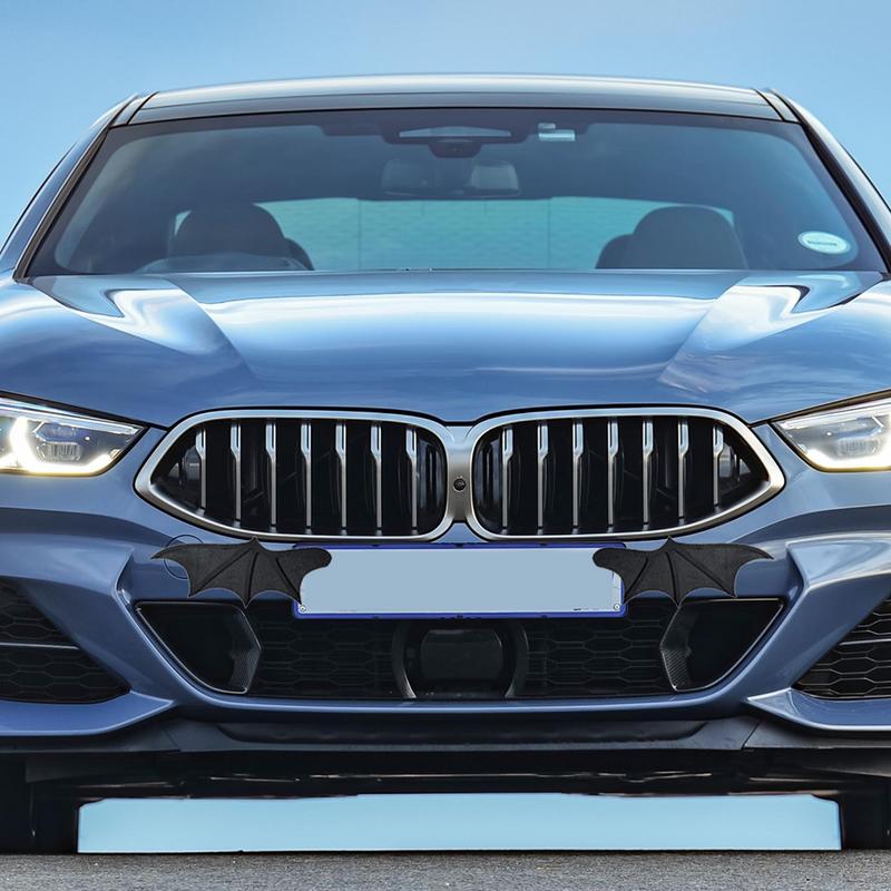 Autocolante cu aripi de liliac pentru plăcuță de înmatriculare 2 buc. aripi de liliac pentru plăcuță de înmatriculare, vedere din spate, ornament de mașină de liliac negru, impermeabil, lilieci negri înfricoșători pentru