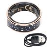 Smart Ring with Display Screen Sleep Tracker Ring Water Proof Fitness Ring Gesture Control Step Counting Gold ID 18.2mm