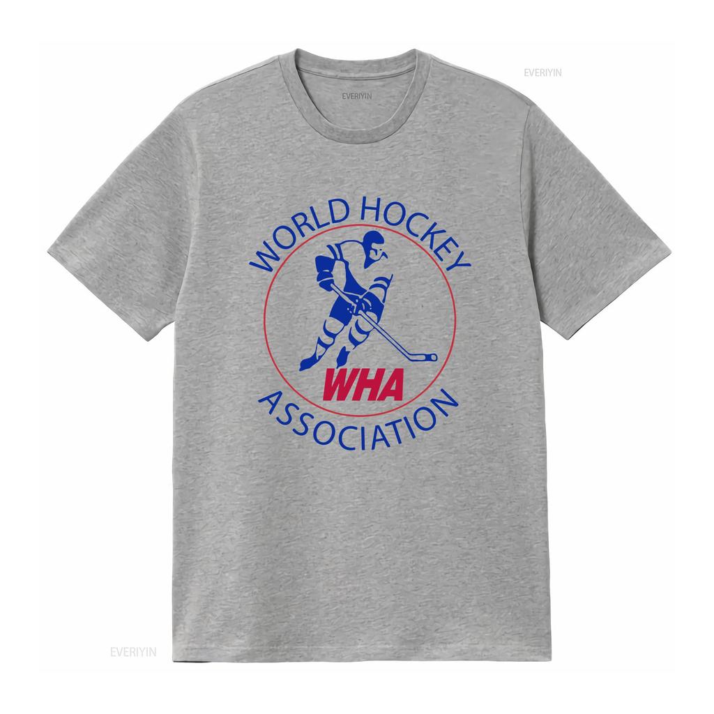 WHA World Hockey Association 1972 T Shirt vintage Washed designer clothes Breathable Slightly fashion streetwear