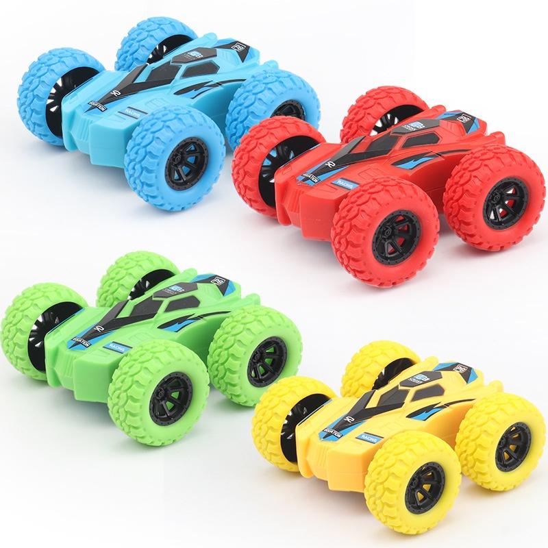 Vibrant 360 Roll Toy Racing Cars For Kids Durable Plastic Mini Car Xmas Gift