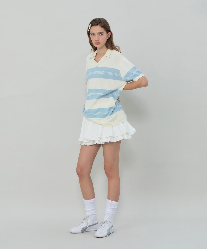 GROVE Elfin Stripe Collar Knit (Ivory)