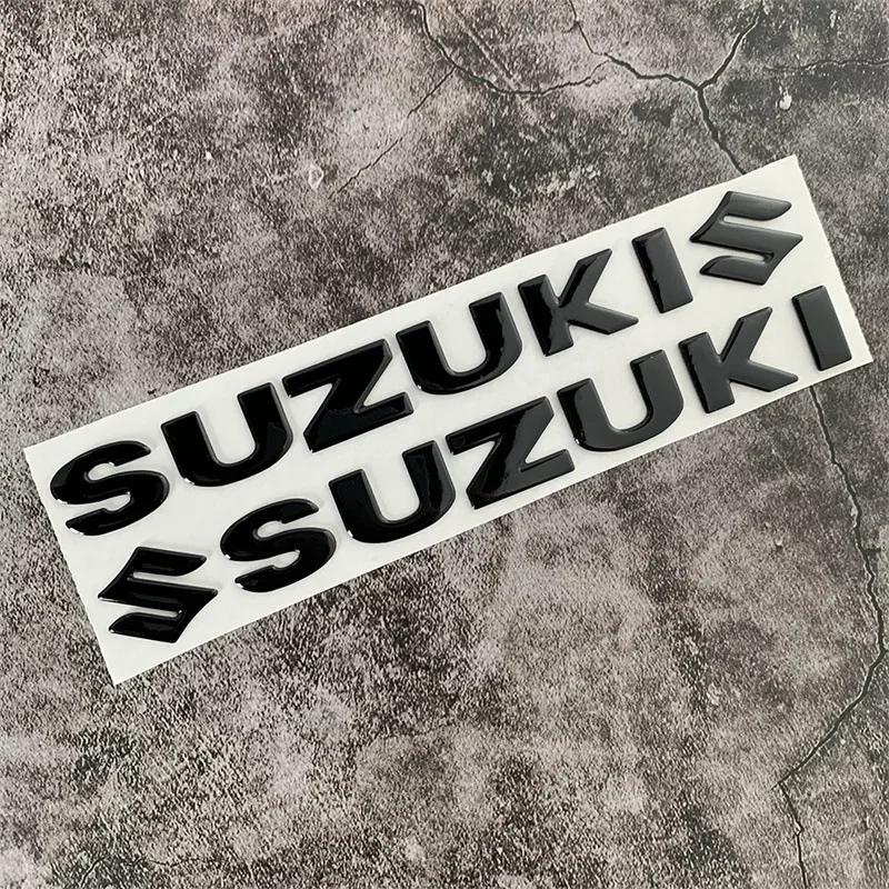 2pcs/set New Motorcycle Sticker 3D PVC for Suzuki Sticker 3D Tank Decal S Logo Gold Emblem Waterproof Decor
