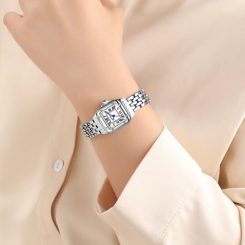 2023 Elegant Retro Roman Women's Waterproof Quartz Square Watch