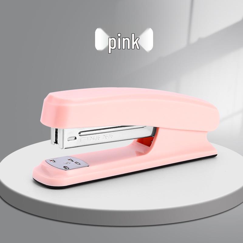 Cream Color Large Multifunctional Labor-Saving Stapler for Students and Office/Home Use