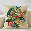 Watercolor Animal Bird Home Sofa Pillow Case Kingfisher Printed Decoration Throw Pillowcas 45x45cm Cushion Cover