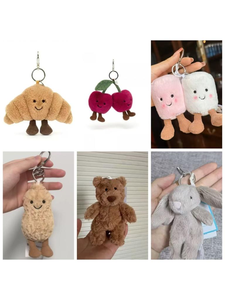 @@Brelok z zawieszką galaretkową Urocza zawieszka do torebki dla dziewczynki Pluszowa zabawka Brelok Pluszowa zabawka Kawaii Prezent świąteczny G