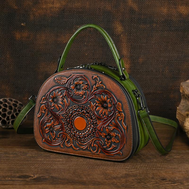 New Retro Original Senior Texture Trend Crossbody Bag - Fashionable Versatile Art Splicing and Women's Handbag