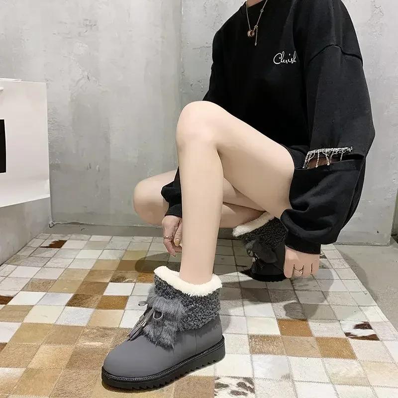 Fashion Elegant With Low Heels Plus Warm Womens Ankle Snow Boots Sale Demi-season New In Gyaru Spring Autumn Y2k Booties Shoes for Women
