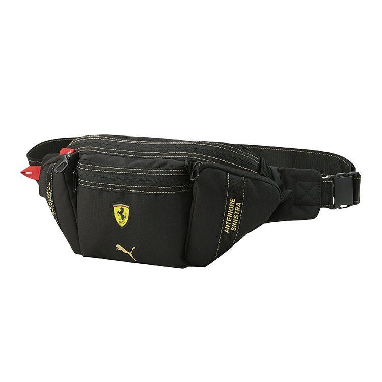 

Puma Ferrari Racing Series Color Block Fabric Waist Bag Unisex Waist Bag Black 078781-01 Black